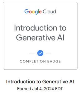 Google Cloud Intro to Generative AI